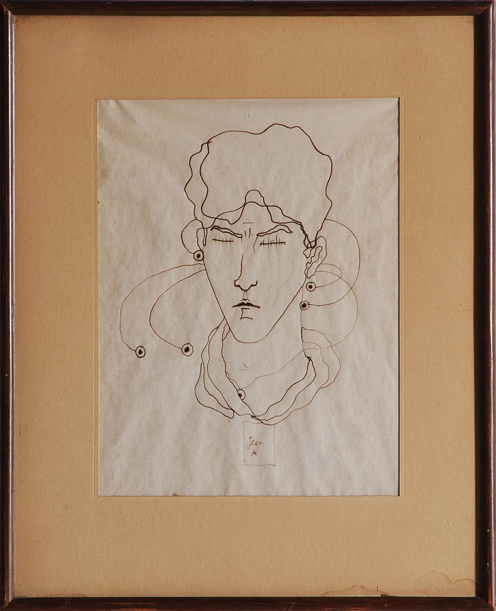 Appraisal: Jean Cocteau French - PORTRAIT OF YOUNG MAN probably Jean