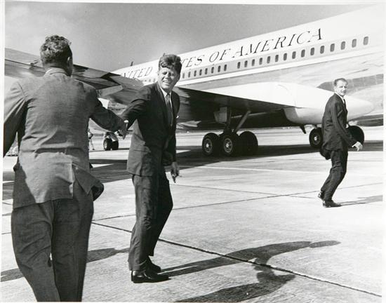 Appraisal: TWO SILVER GELATIN PRINTS President John F Kennedy on the