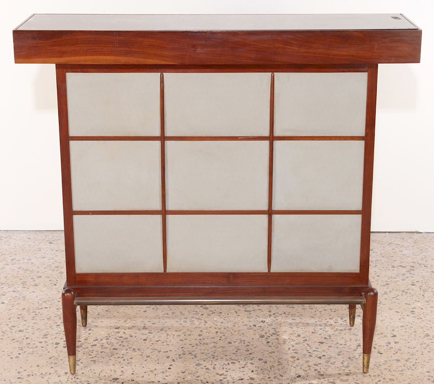 Appraisal: MID CENTURY MODERN ITALIAN MAHOGANY BAR C A mid century