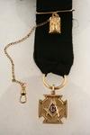 Appraisal: WATCH FOB - K gold Masonic fob suspended on a