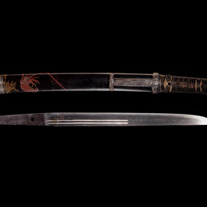 Appraisal: A Tanto BLADE SIGNED KANEFUSA mounted tanto with elaborate fittings