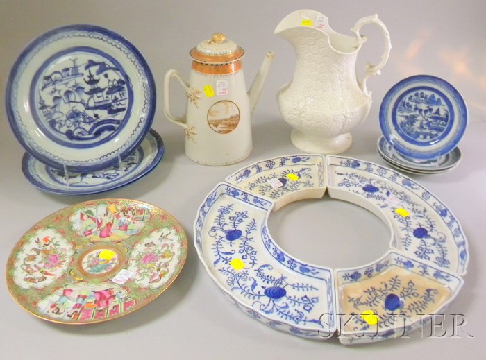 Appraisal: Fourteen Pieces of Assorted Decorated Ceramic and Chinese Export Porcelain