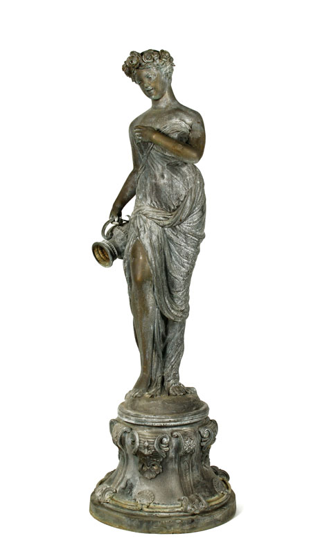 Appraisal: - Continental Style Bronze Exterior Sculpture Continental style exterior sculpture