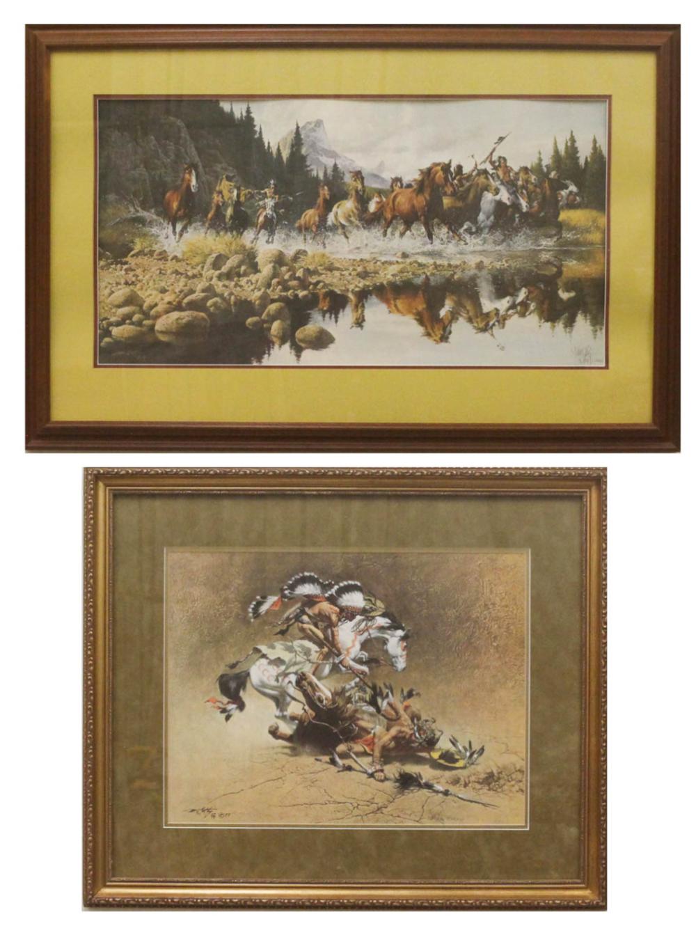 Appraisal: FRANK McCARTHY New York Arizona - two offset lithographs The