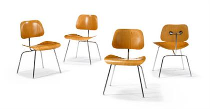 Appraisal: CHARLES AND RAY EAMES american - - Four molded plywood