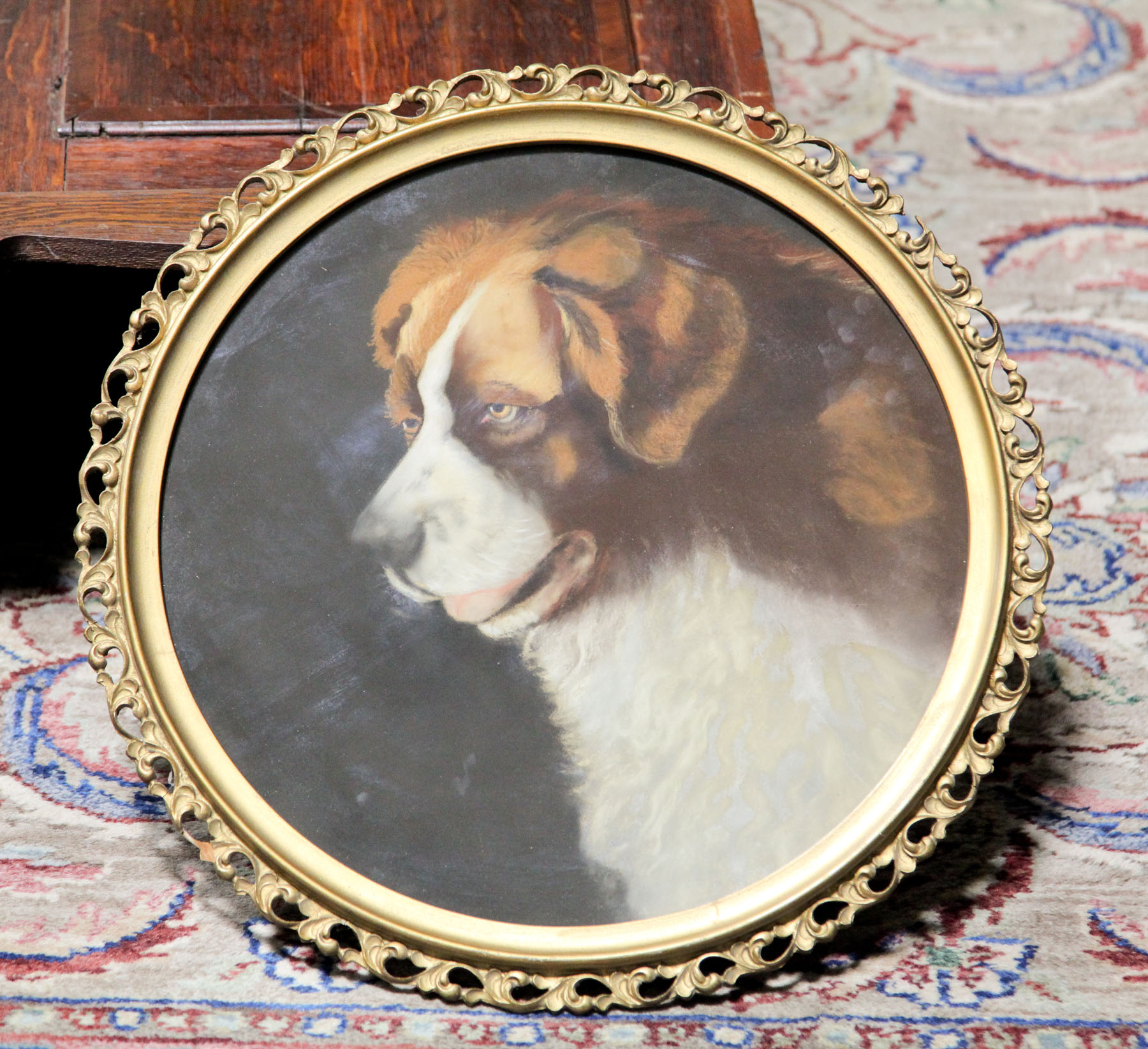 Appraisal: PORTRAIT OF A SAINT BERNARD DOG AMERICAN TH CENTURY Pastel