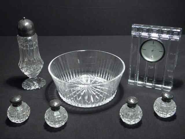 Appraisal: Group lot of assorted cut crystal items Includes a cut