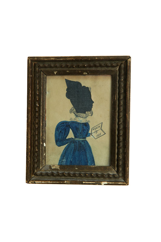 Appraisal: SILHOUETTE OF A GIRL Attributed to the Puffy Sleeve Artist