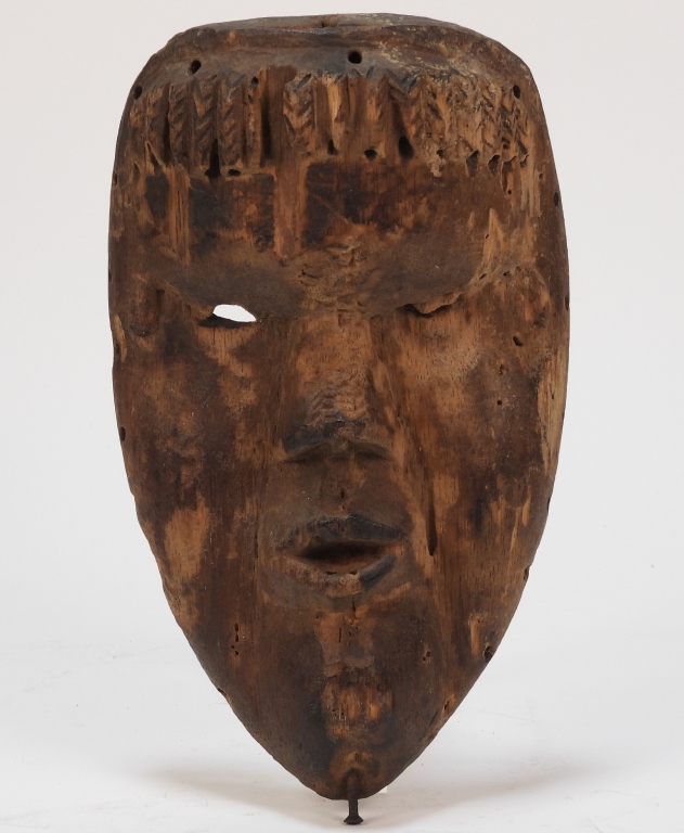 Appraisal: AFRICAN BASSA TRIBE CARVED WOOD MASK AfricaEarly th CenturyFigural face