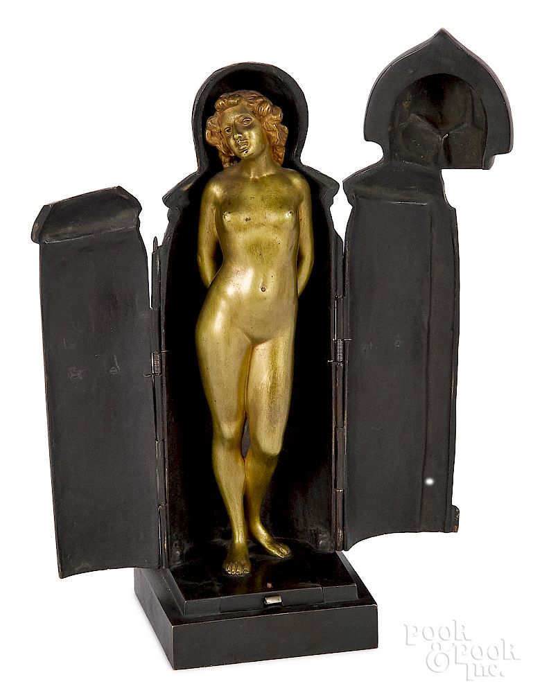 Appraisal: Gilt bronze nude of a woman Gilt bronze of a