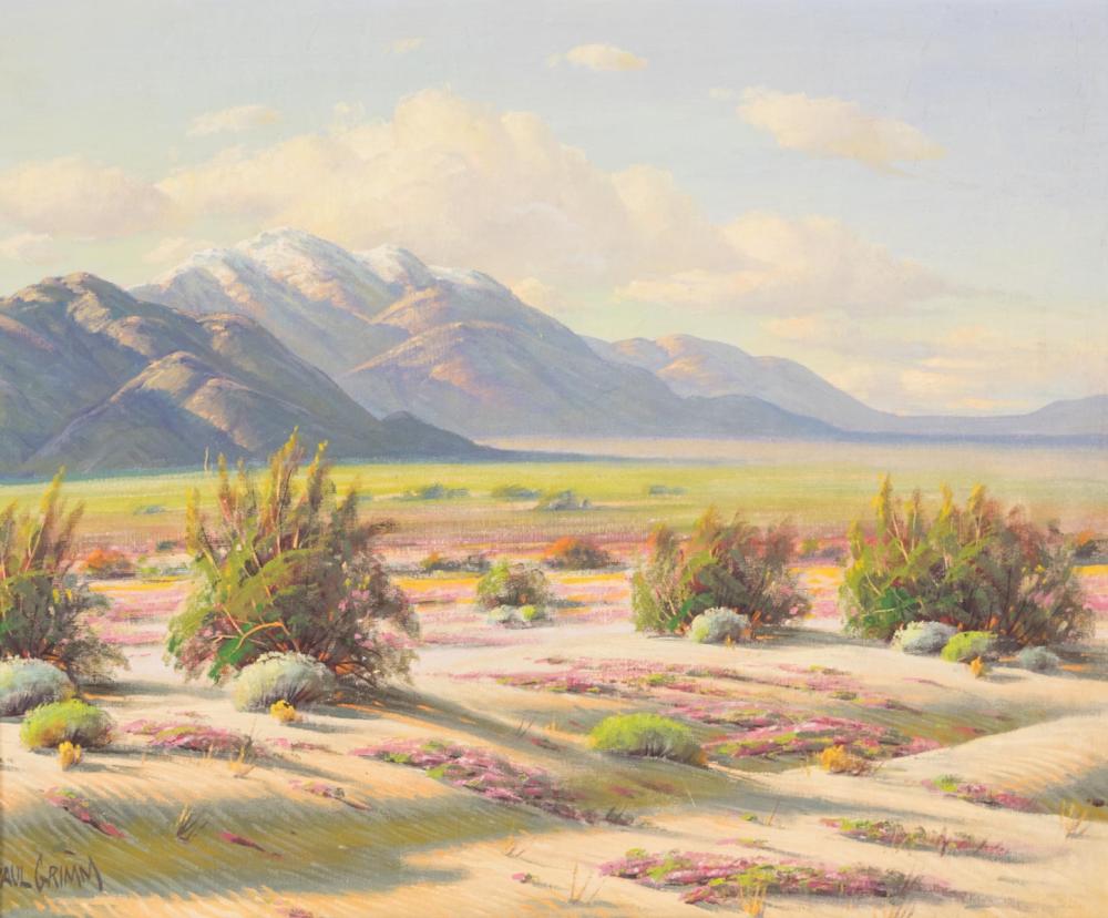 Appraisal: PAUL GRIMM California - oil on board Colorful Sands California