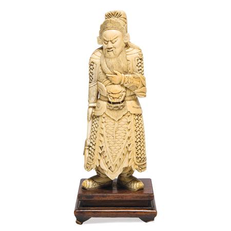 Appraisal: Chinese Ivory Figure of a Warrior Estimate -