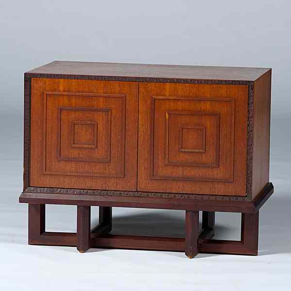 Appraisal: Frank Lloyd Wright Chest On Stand American ca s A