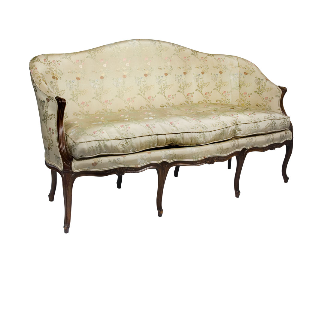 Appraisal: Louis XV Style Walnut Settee Length inches