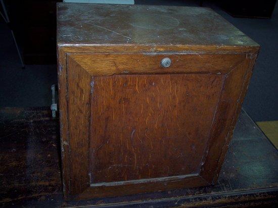 Appraisal: A late th Century oak stationery cabinet with fall front