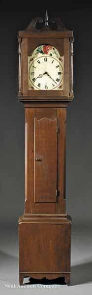 Appraisal: A Southern Federal Cherrywood Tall Case Clock c with a