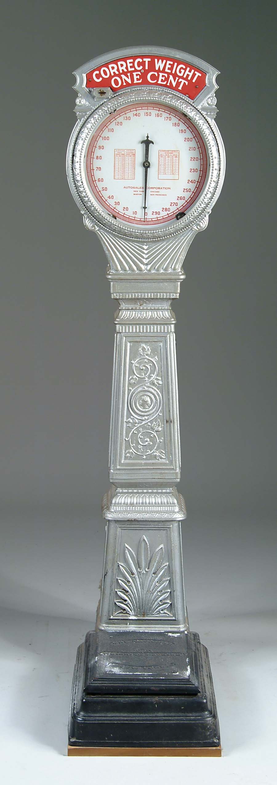 Appraisal: NATIONAL CORRECT WEIGHT C I PENNY SCALE Classic architectural cast