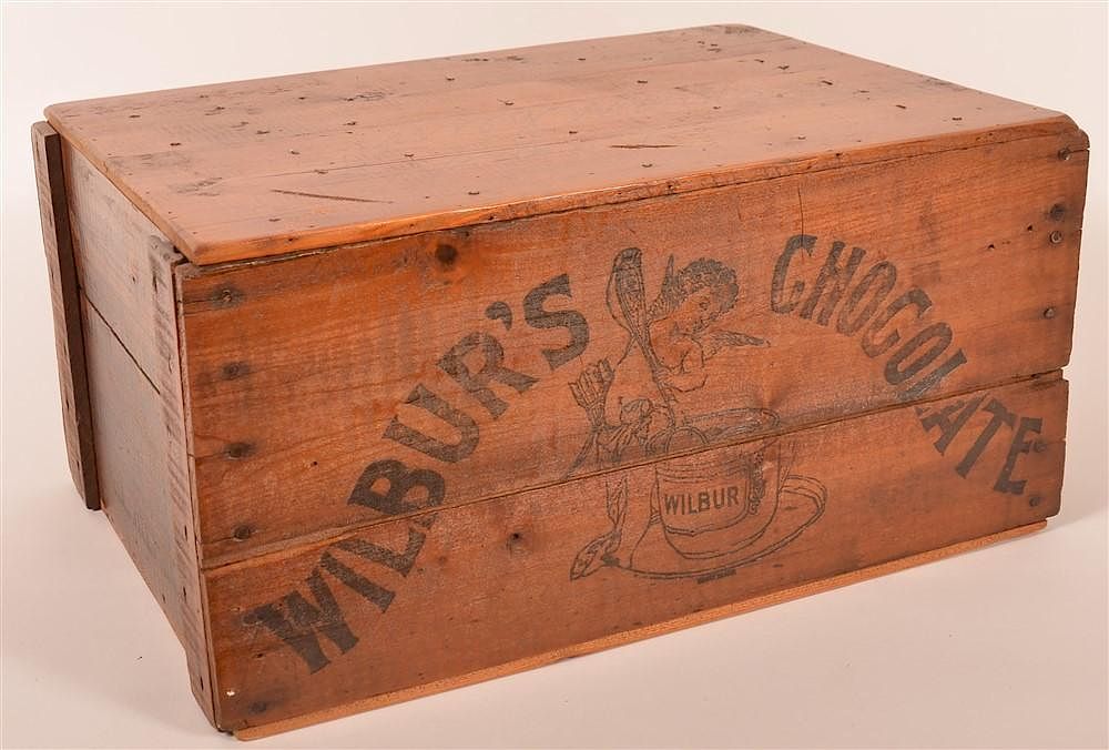 Appraisal: th C Wilbur Chocolate Lititz PA Shipping Crate th C