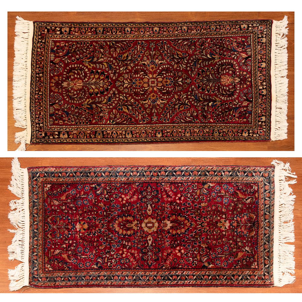 Appraisal: Pair of Semi-Antique Sarouk Rugs Persia x Second quarter- th