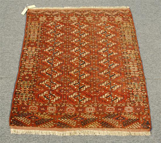 Appraisal: TEKKE RUG Turkestan circa feet x feet inches