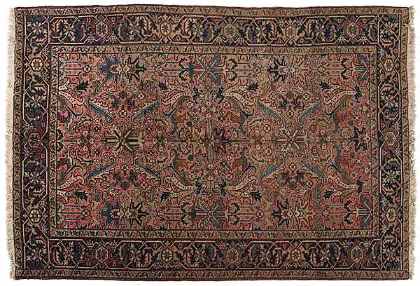 Appraisal: Heriz Rug Iranian ca A Heriz rug with stepped borders