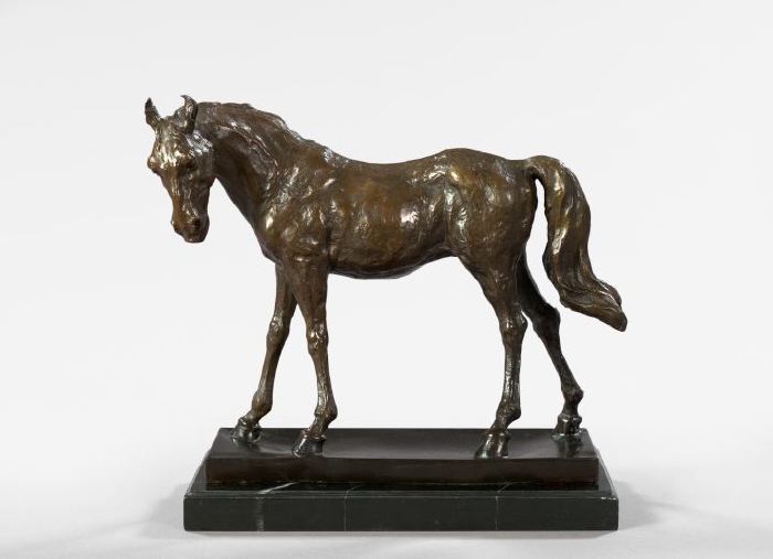 Appraisal: French Patinated Bronze Figure of a Young Stallion presented on