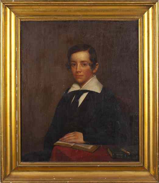 Appraisal: Portrait of a Young Man th centurylikely English School the