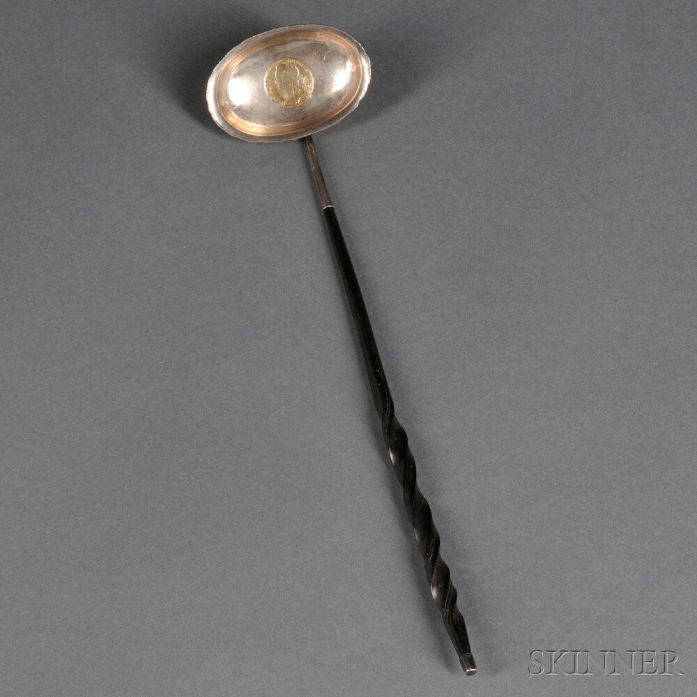 Appraisal: Silver Toddy Ladle possibly England th th century with inset