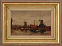 Appraisal: MARIE HENRIE MACKENZIE Dutch - ALONG THE WINDMILLS Oil on