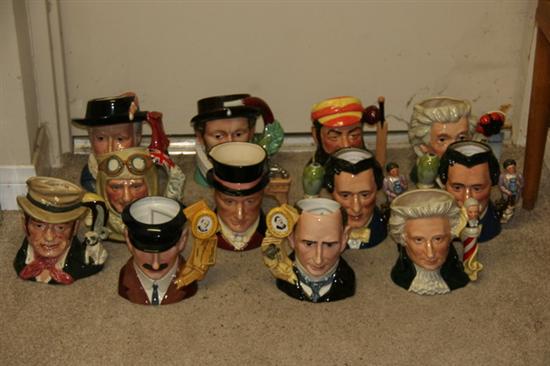 Appraisal: ELEVEN ROYAL DOULTON CHARACTER JUGS OF INTELLECTUALS EXPLORERS INVENTORS AND