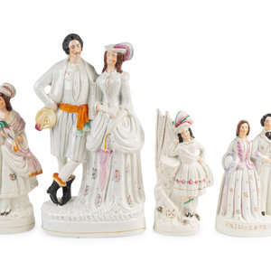 Appraisal: A Group of Four Staffordshire Figures TH CENTURY depicting a