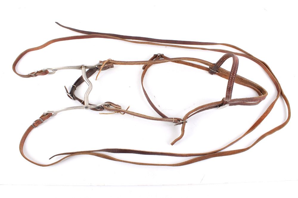 Appraisal: Iron Curb Bit W Genuine Leather Headstall Featured in this