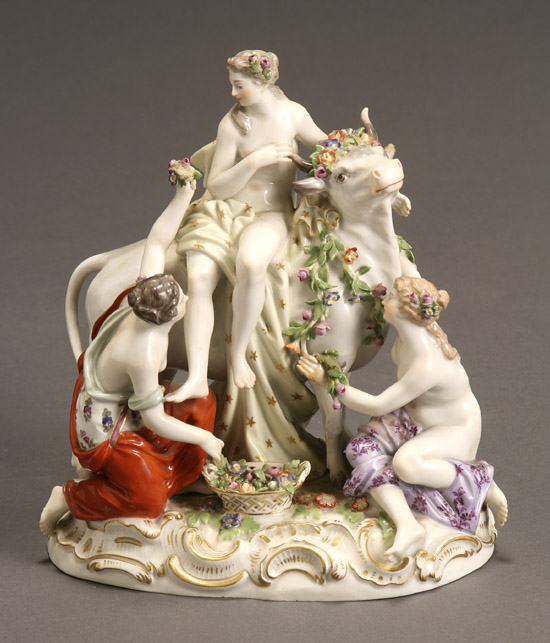 Appraisal: Meissen Allegorical Group of Europa and the Bull Circa With