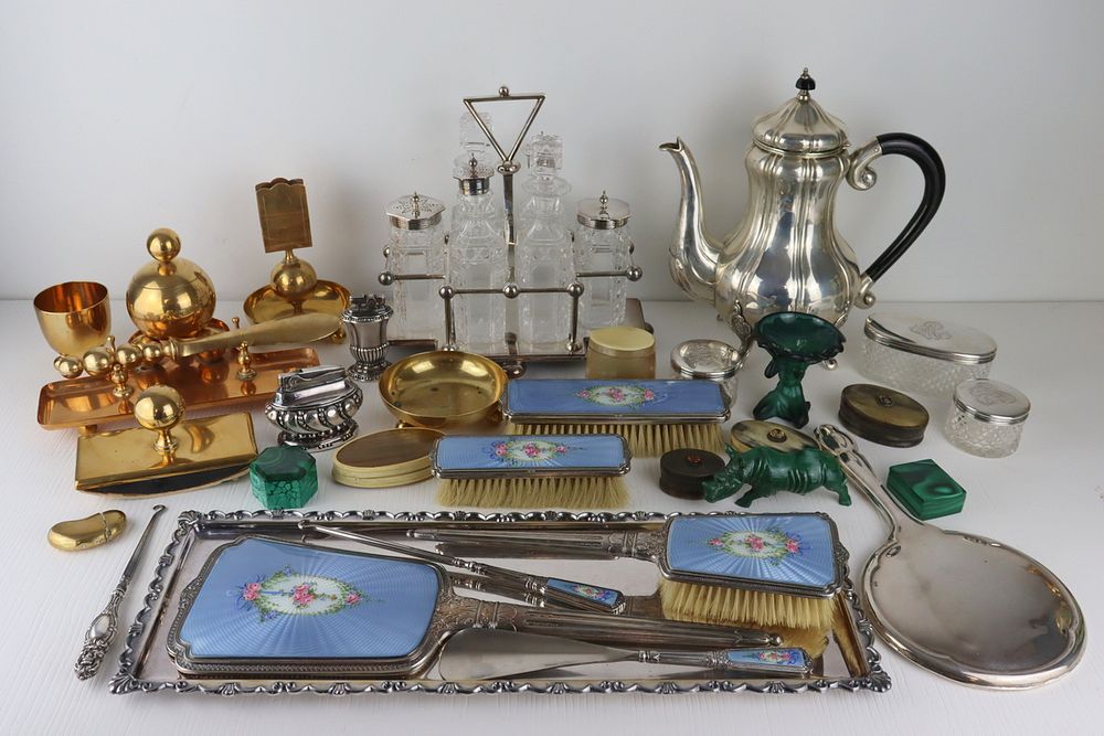 Appraisal: Miscellaneous Grouping of Silver and Tablewares Large assorted grouping of