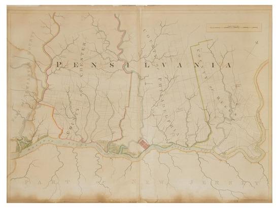 Appraisal: DES BARRES J F W Untitled map of the environs