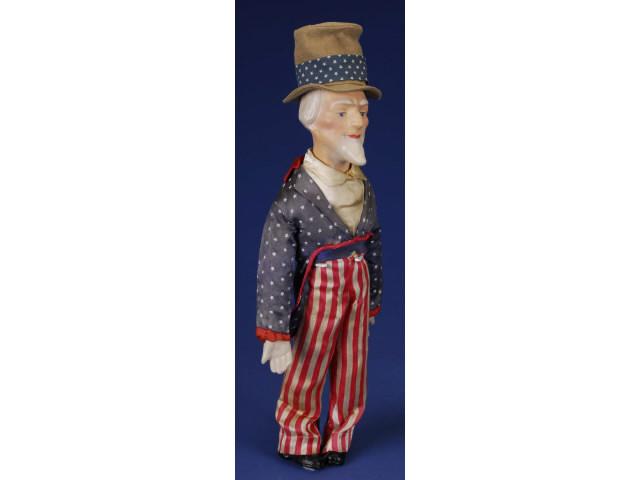 Appraisal: Composition Uncle Sam Character America ca composition shoulder head with