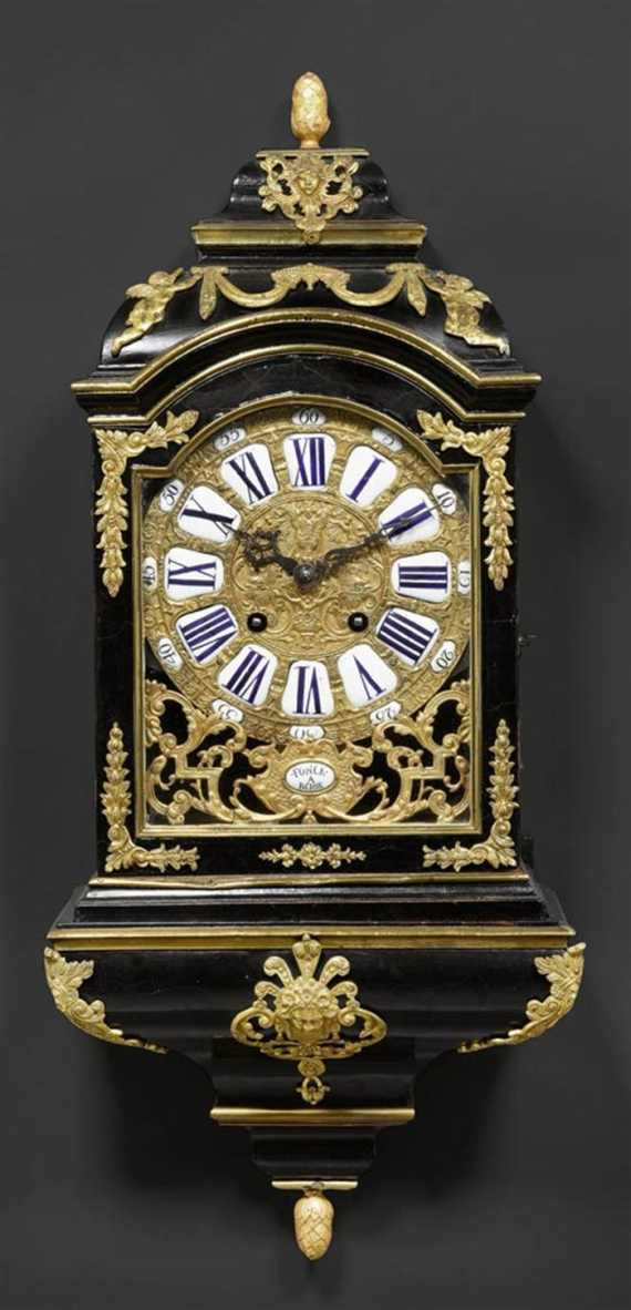 Appraisal: CLOCK with plinth Louis XV enamel cartouche signed FONCK A