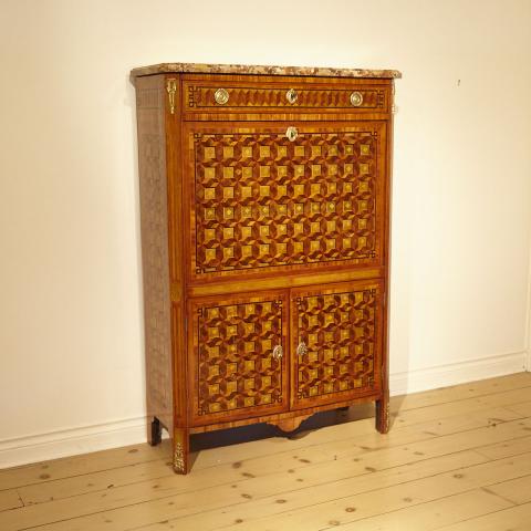 Appraisal: Late Empire Parquetry Secretaire Abbatant probably French mid th century