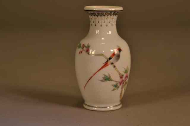 Appraisal: Chinese Republic Famille Rose Porcelain VaseIn miniature finely painted to