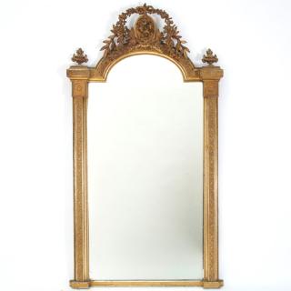 Appraisal: Napoleon III giltwood pier mirror Napoleon III giltwood pier mirror