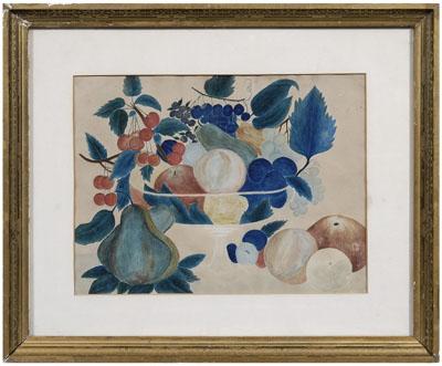 Appraisal: th century theorem painting still life with footed glass bowl