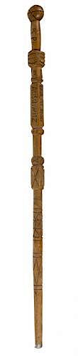 Appraisal: Folk-Art Man Cane Folk-Art Cane