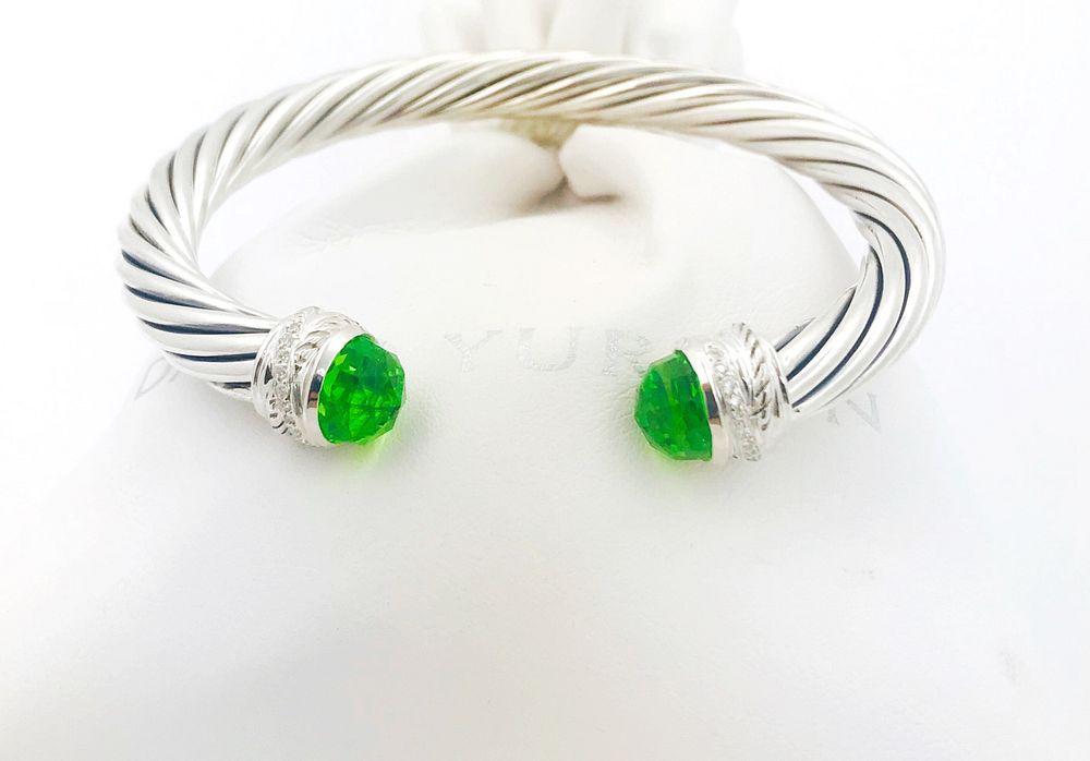 Appraisal: David Yurman Crossover Peridot Diamond mm Medium David Yurman Cable