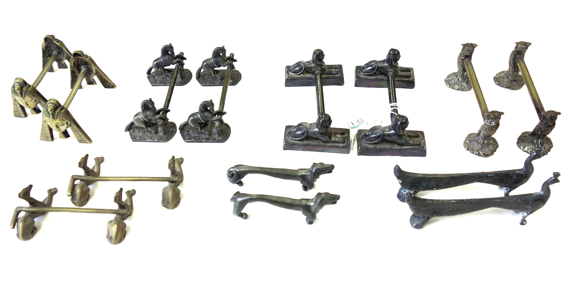 Appraisal: A collection of seven pairs of Victorian and later electroplate