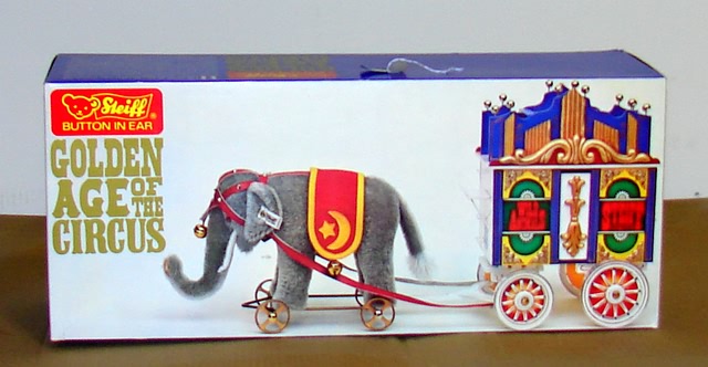 Appraisal: MIB Golden Age of Circus Elephant pulling wagon style