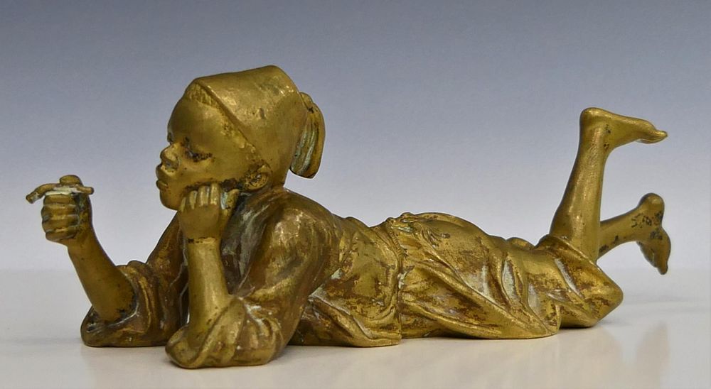 Appraisal: FRANZ BERGMAN AUSTRIA - GILT BRONZE Franz Bergman AUSTRIAN -