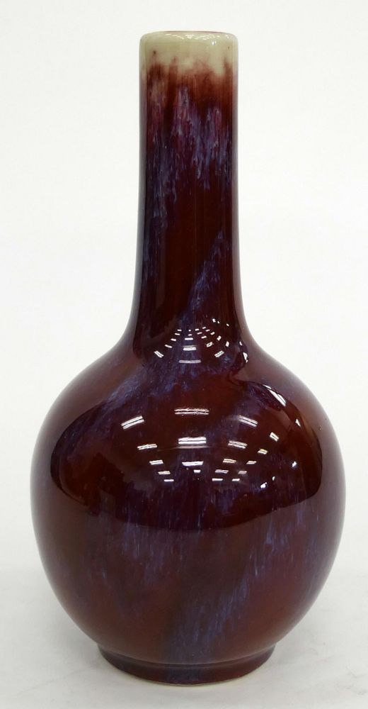 Appraisal: CHINESE ANTIQUE OXBLOOD TRADIONAL VASE Measures about tall unsigned Appears