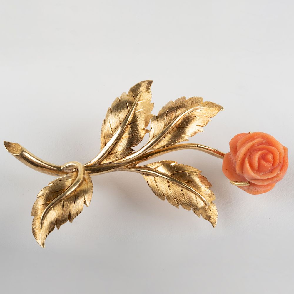 Appraisal: K Tiffany Co Flower Brooch K Tiffany Co Flower Brooch