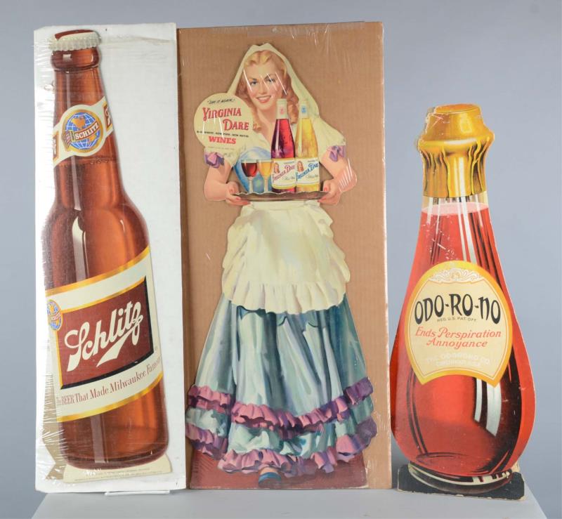 Appraisal: Lot Of Die-Cut Cardboard Advertisements Including - easel back Odo-Ro-No