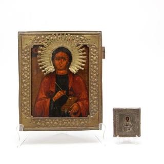 Appraisal: Two Russian Icons of St Pantaleon late th - early